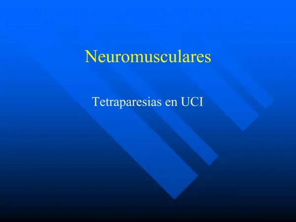 Neuromusculares