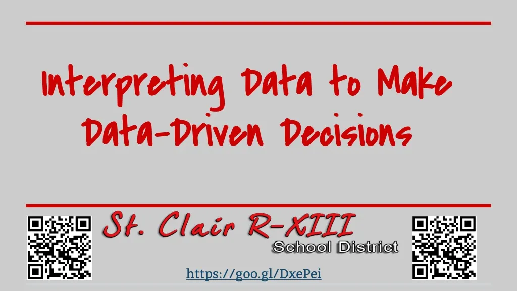 interpreting data to make data driven decisions