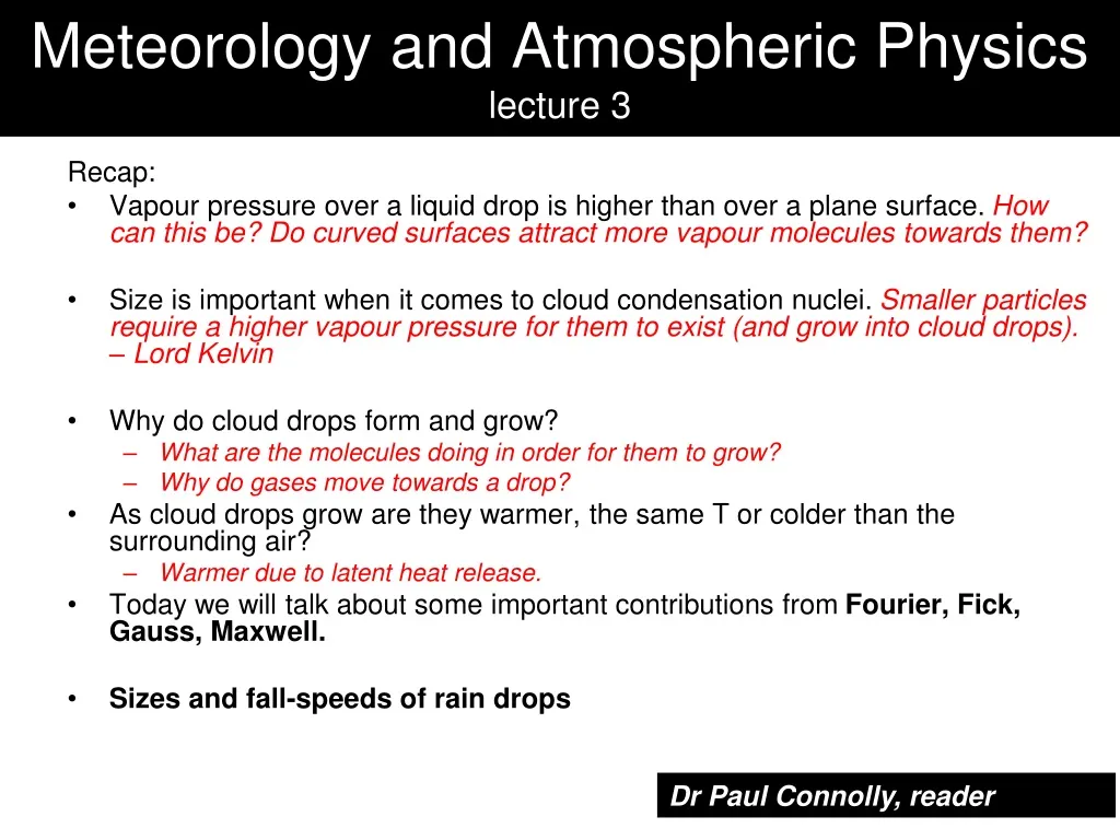 meteorology and atmospheric physics lecture 3