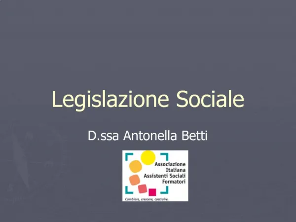 Legislazione Sociale