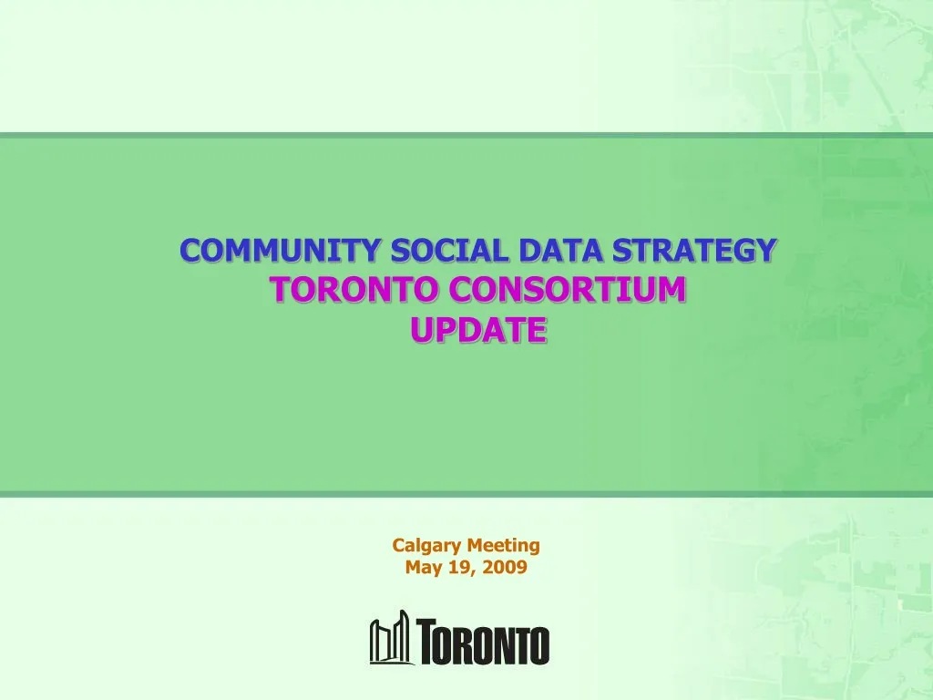 community social data strategy toronto consortium