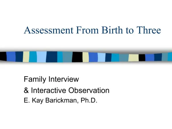 Assessment From Birth to Three