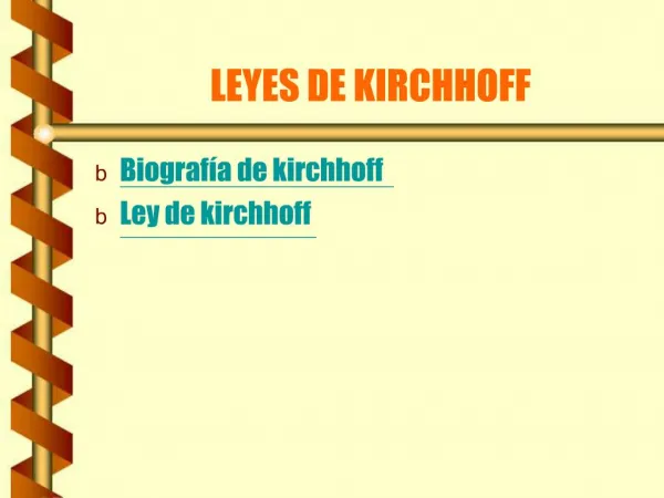 LEYES DE KIRCHHOFF