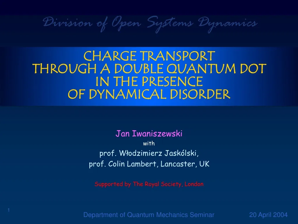 charge transport through a double quantum dot in the presence of dynamical disorder