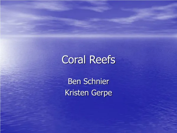 Coral Reefs