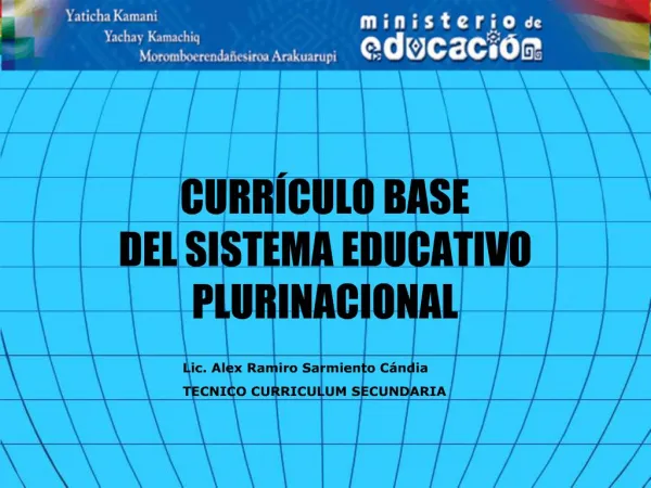 CURR CULO BASE DEL SISTEMA EDUCATIVO PLURINACIONAL