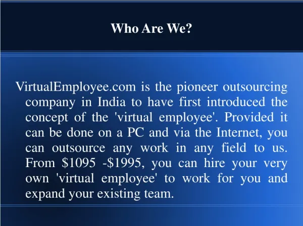 Virtuale Employee Outsourcing