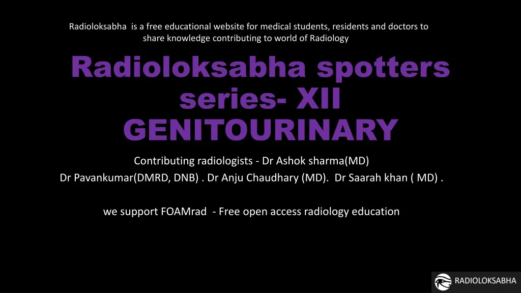 radioloksabha spotters series xii genitourinary