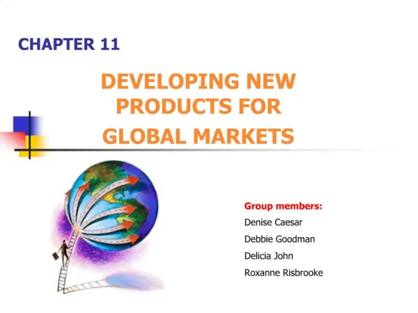 DEVELOPING NEW PRODUCTS FOR GLOBAL MARKETS