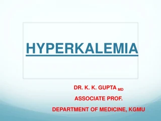 HYPERKALEMIA - slide 1
