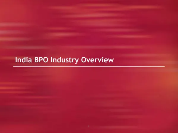 India BPO Industry Overview