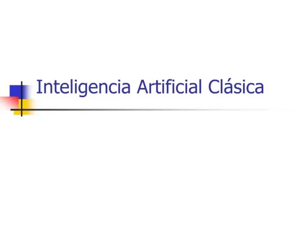 Inteligencia Artificial Cl sica