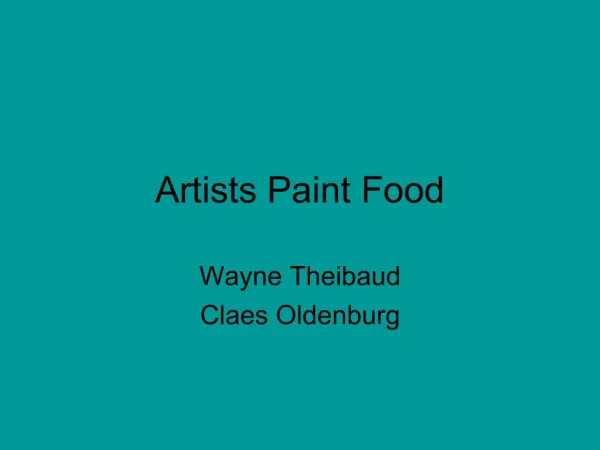 Artists Paint Food
