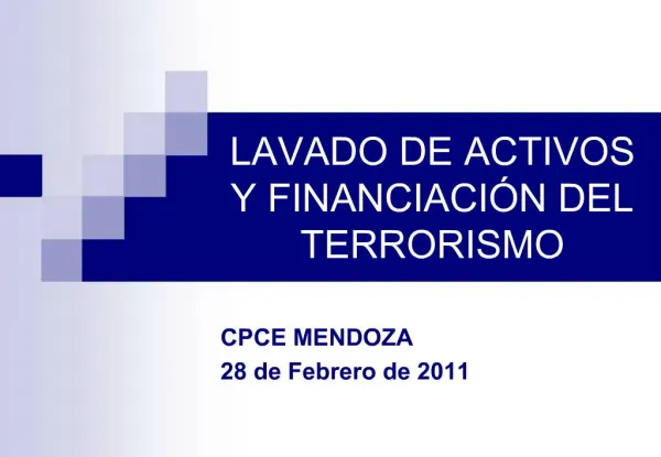 LAVADO DE ACTIVOS Y FINANCIACI N DEL TERRORISMO