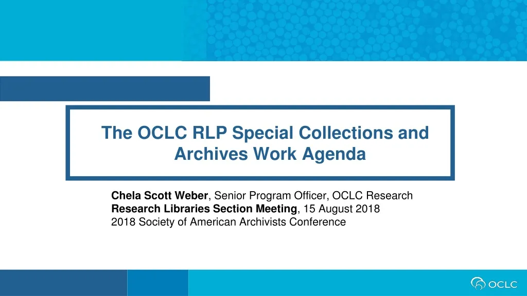 the oclc rlp special collections and archives