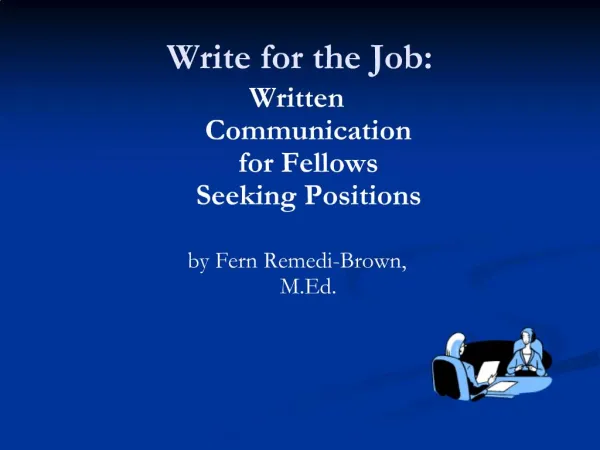 Write for the Job: