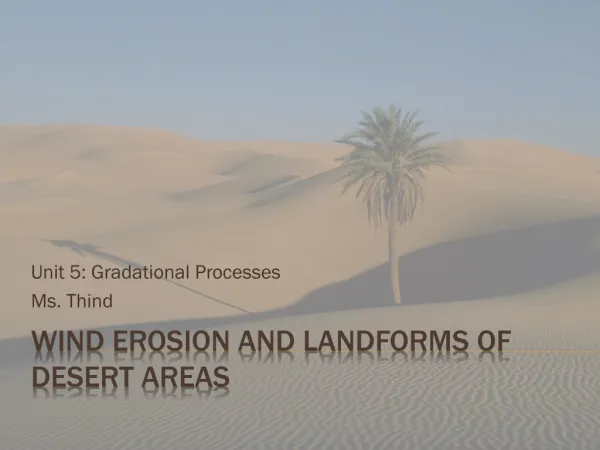 Wind Erosion and Landforms of Desert Areas