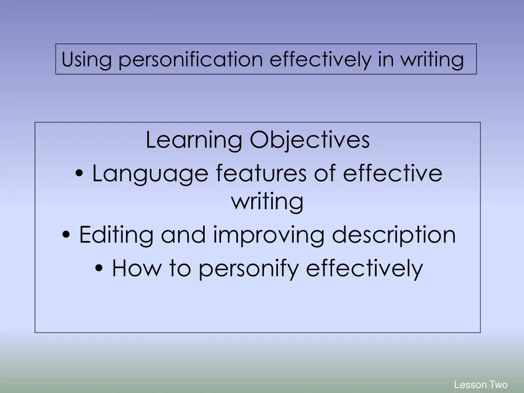 using personification effectively in writing