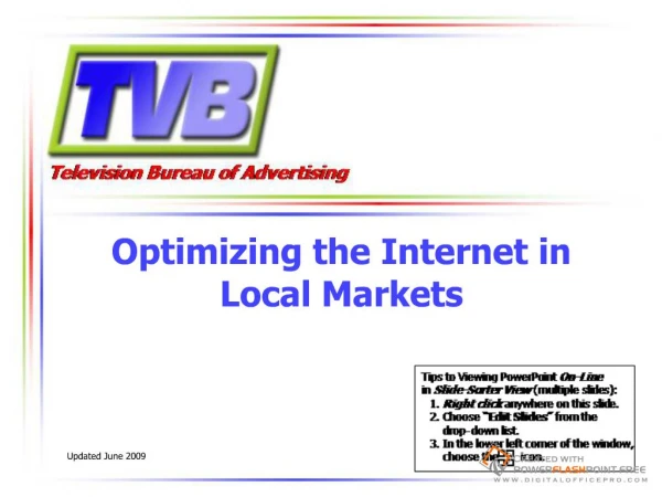 Optimizing the Internet in Local Markets
