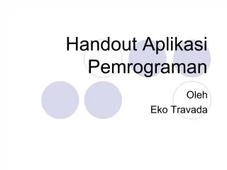 Handout Aplikasi Pemrograman - slide 1