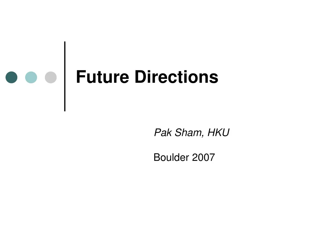 future directions