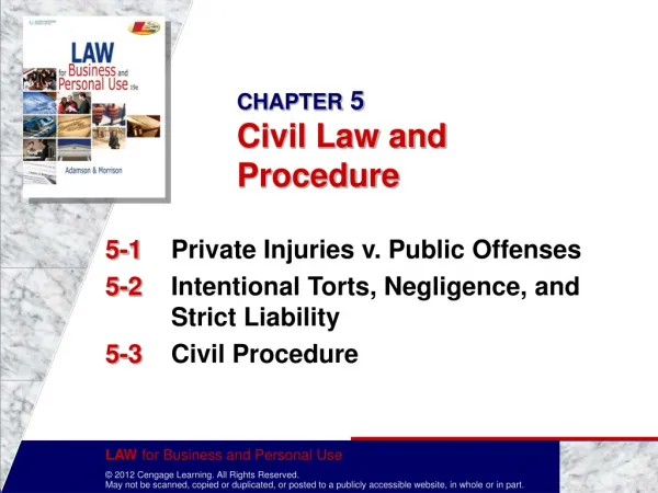 CHAPTER 5 Civil Law and Procedure