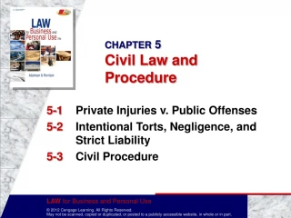 CHAPTER 5 Civil Law and Procedure - slide 1