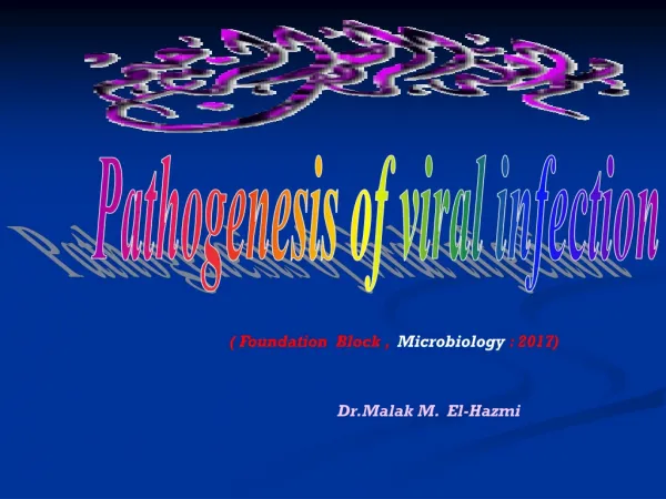 Pathogenesis of viral infection