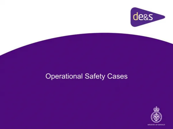 Operational Safety Cases