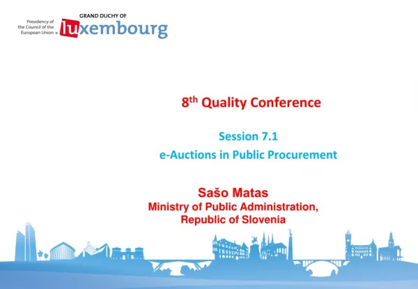 8 th Quality Conference
