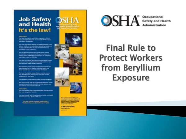 Final Rule to Protect Workers from Beryllium Exposure