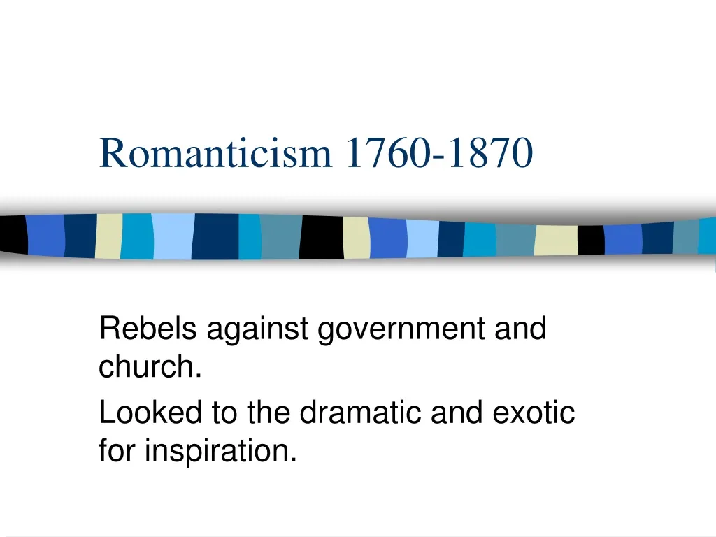 romanticism 1760 1870