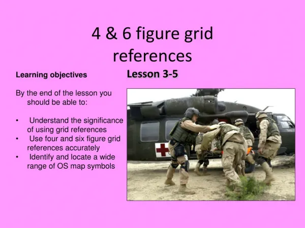 4 &amp; 6 figure grid references Lesson 3-5