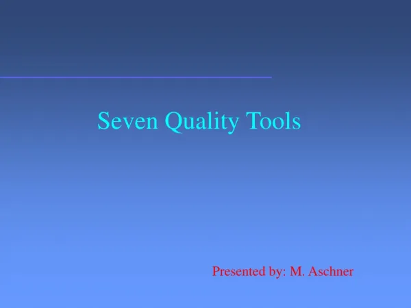 Seven Quality Tools