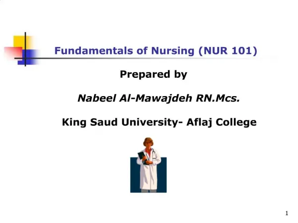 Fundamentals of Nursing NUR 101