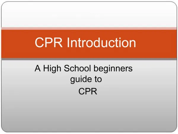 CPR Introduction