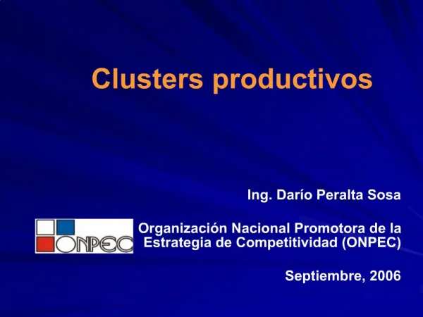 Clusters productivos