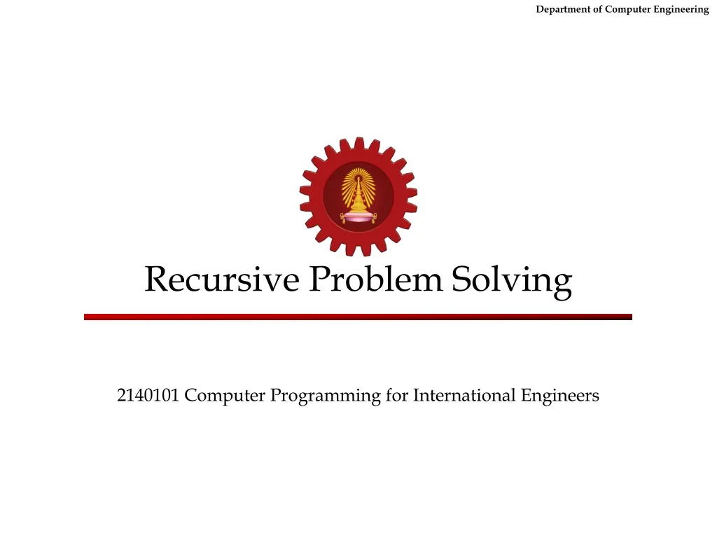 recursive problem solving