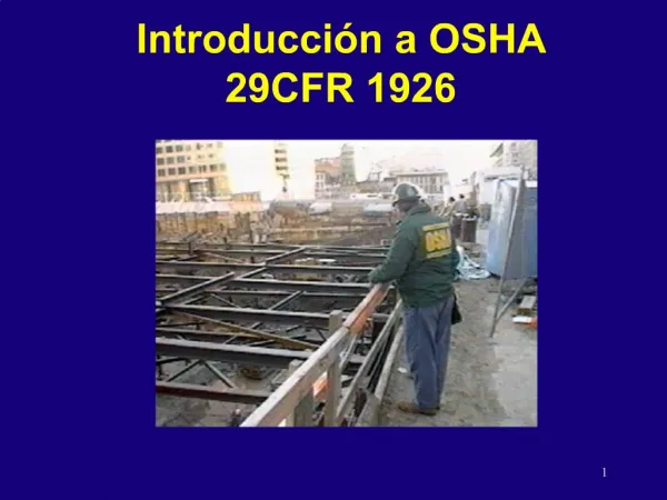 Introducci n a OSHA 29CFR 1926