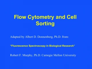 Flow Cytometry and Cell Sorting - slide 1