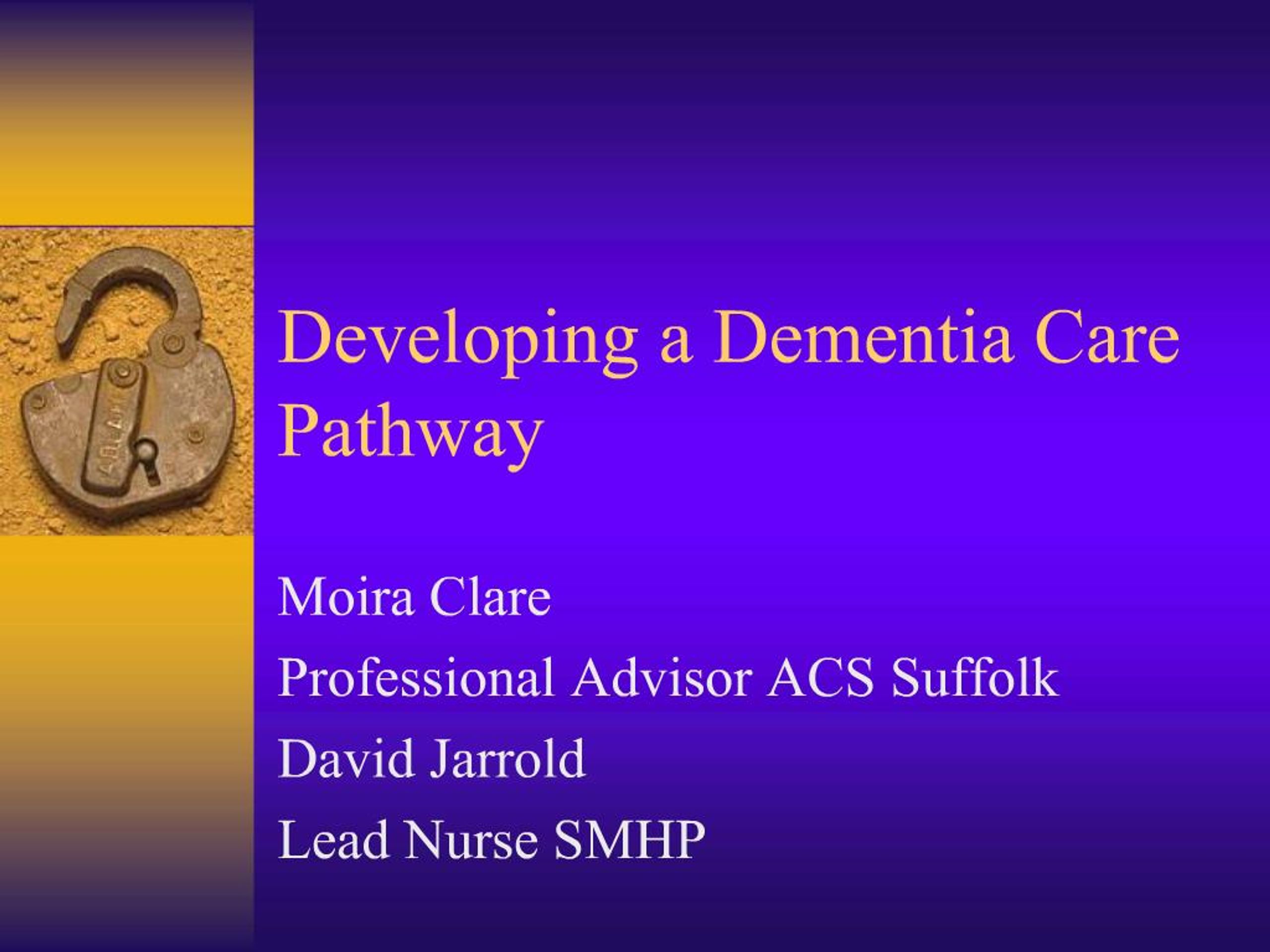 PPT - Developing a Dementia Care Pathway PowerPoint Presentation, free ...
