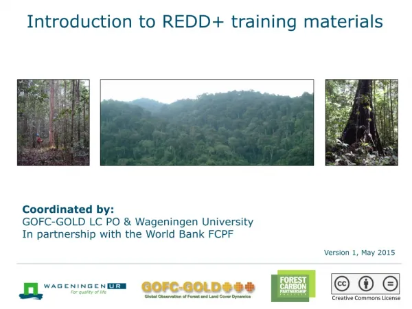 Introduction to REDD+ training materials