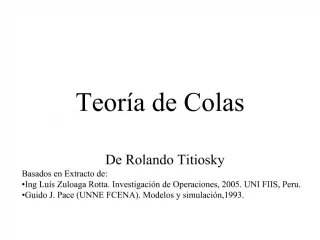 Teor a de Colas - slide 1