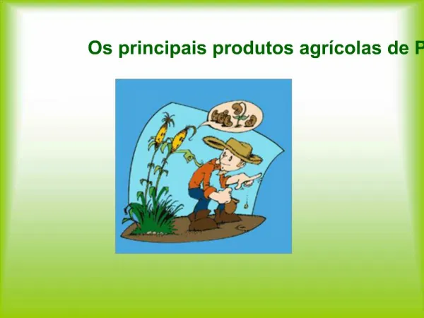 Os principais produtos agr colas de Portugal