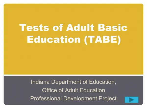Tests of Adult Basic Education TABE