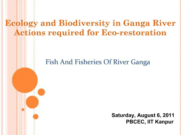 Fish And Fisheries Of River Ganga