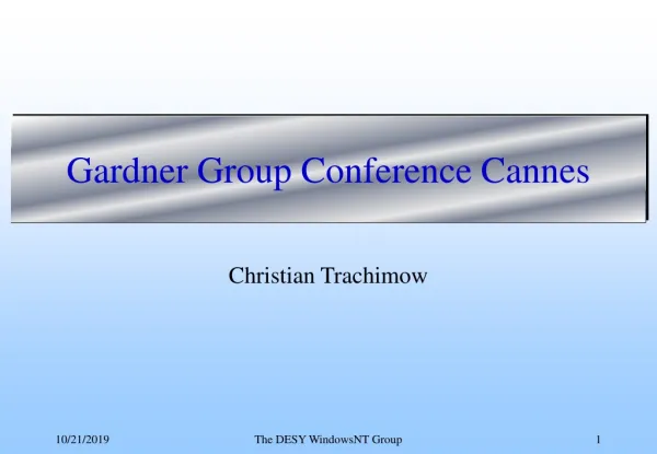 Gardner Group Conference Cannes