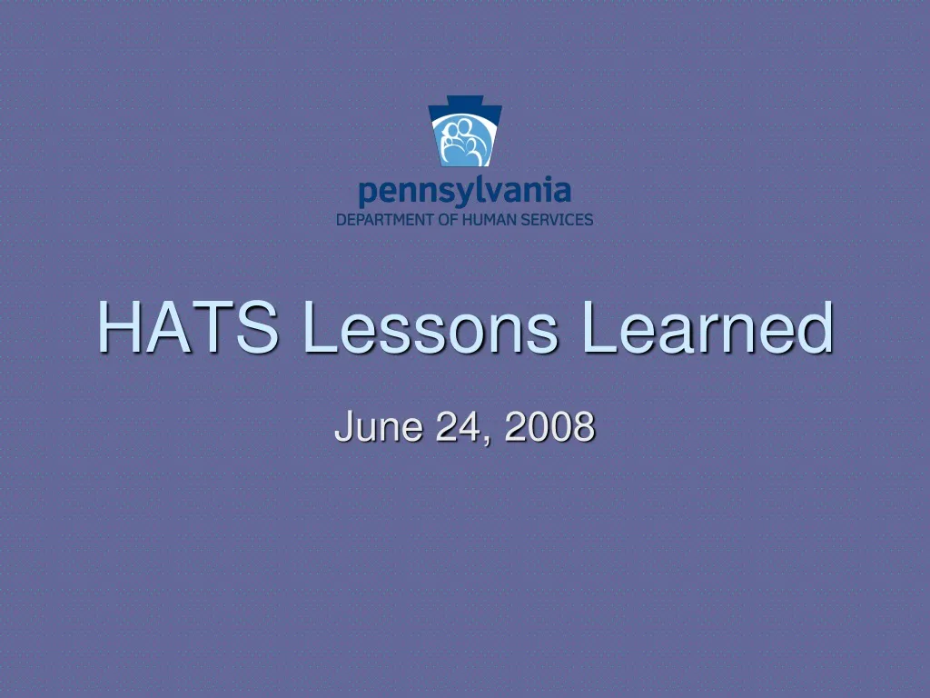 hats lessons learned