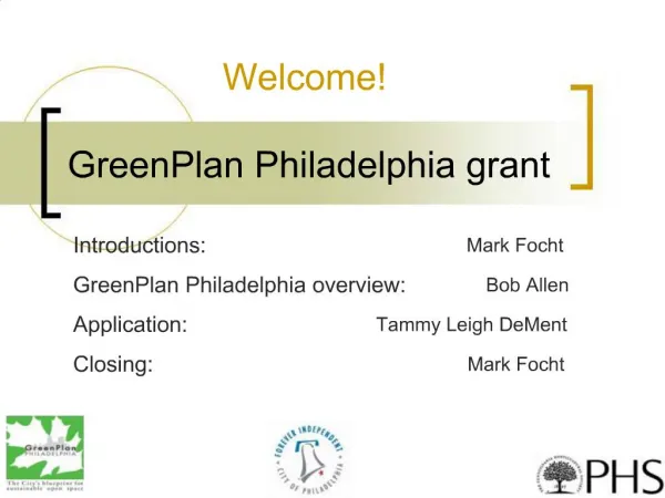 GreenPlan Philadelphia grant
