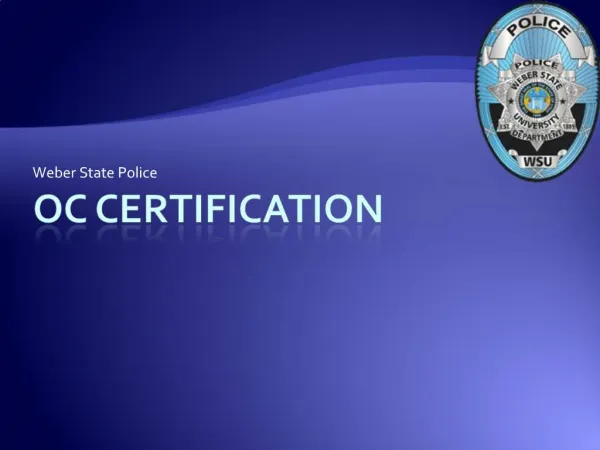 OC Certification